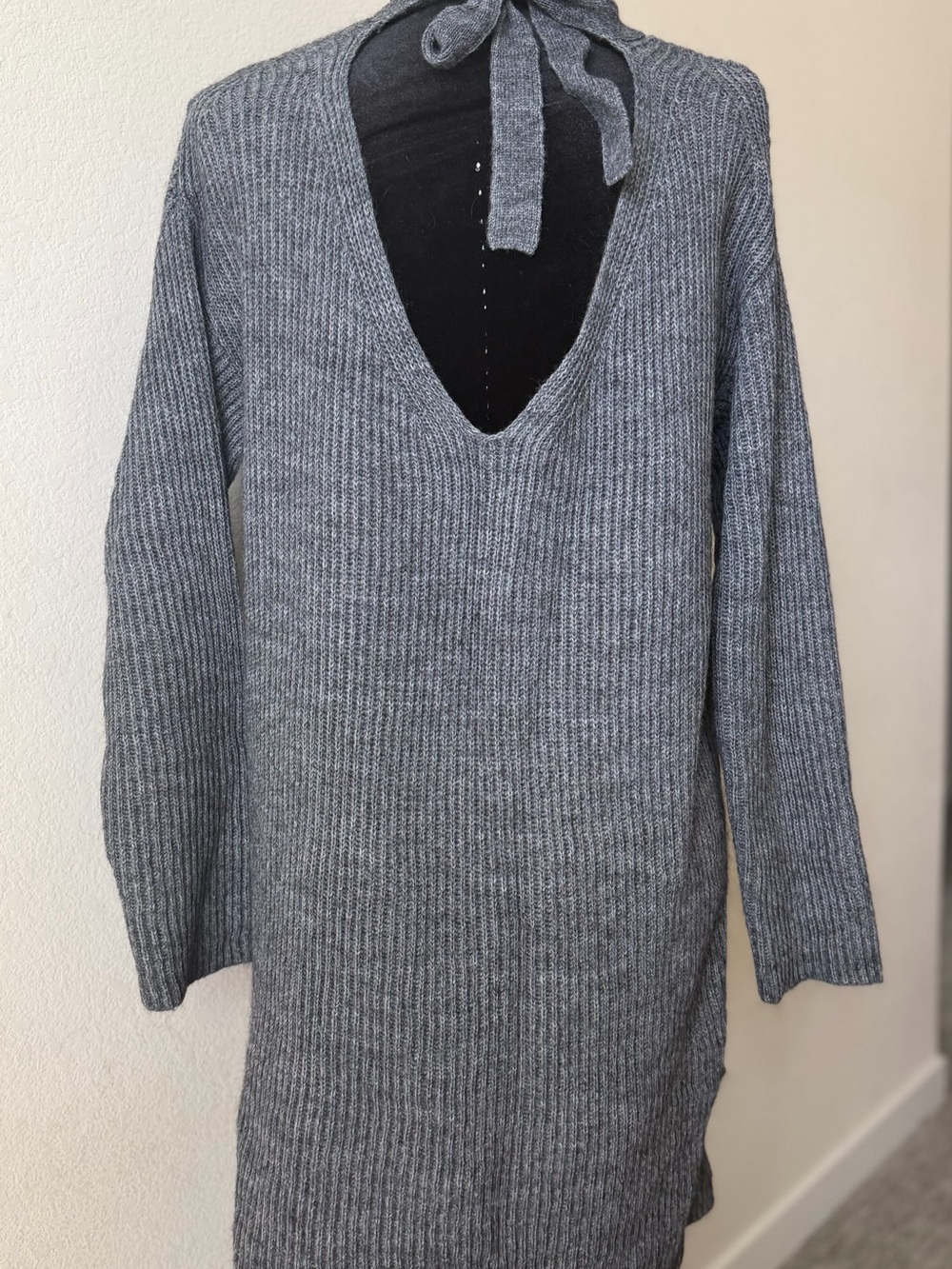 J.crew Classic Gray Ribbed Women’s Sweater Dress